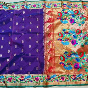 paithani saree green border