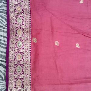 Pure Banarasi Silver Shining Saree