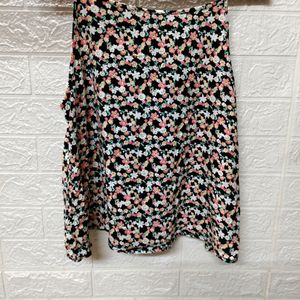 Black Mini Floral Crop Top - For Medium to Large