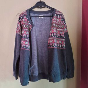 Grey Printed Sweatshirt