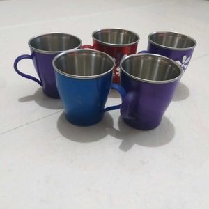 cups plastic &steel small size