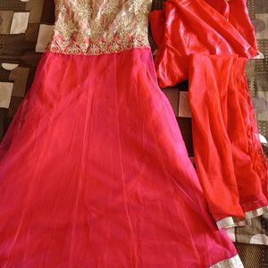 Peach Ethnic Gown