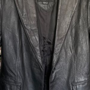 Price Drop! Black Leather Jacket/ Blazer