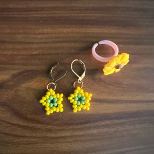 New Handmade Yellow Earrings