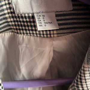 H&M PLAID BLAZER- XS SIZE