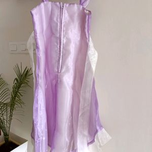 Brand new Lavender white sleeveless dress