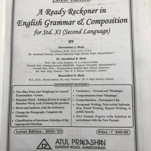 A Ready Reckoner English Grammar Book