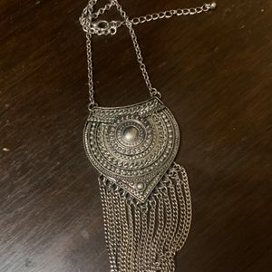 Very Elegant Oxidized Long Necklace