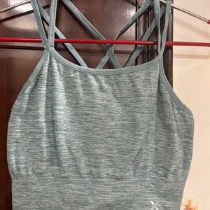 Plush Green HRX Sports Bra