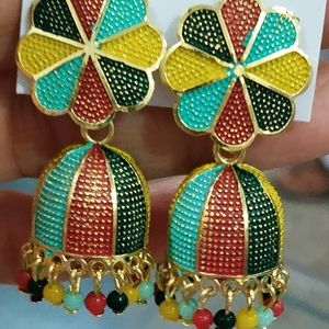 30/- Off On Delivery Charges Multi Colour Jhumka