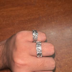 Stainless steel adjustable gothic ring