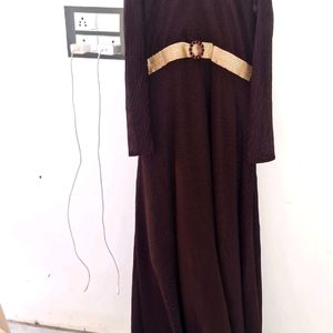 Beautiful Brown Gown With Dupatta