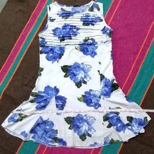 White and Blue Dress For girls