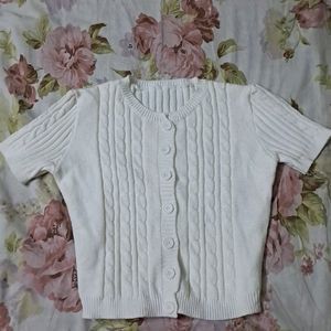 White Woolen Top