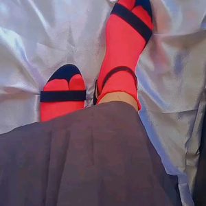 Red Nylon Socks