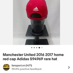 🇨🇳Adidas Manchester United Red cap Rare