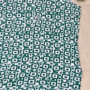 Beautiful Rayon Sea Green Kurti For Women