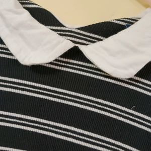 Black & White Strips Bodycon Dress Size Small