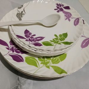 Round Dazzle Purple Dinner Set