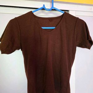 Women's Brown Crop top