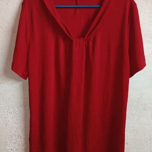 Women's Summer Fashion Top Half-sleeve Red ♥️