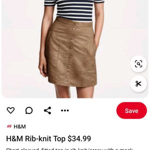 H&M Rib Knit Short Sleeved Dress / Top