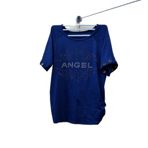 Angel Top Blue Bedazzled