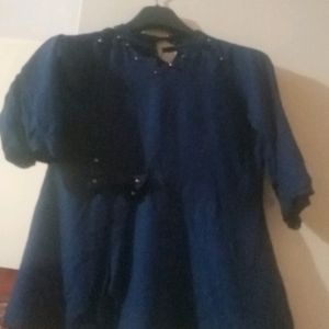 Navy Blue Frock Top