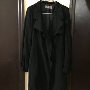 Light Weighted Black Trench Coat Bust 34-36