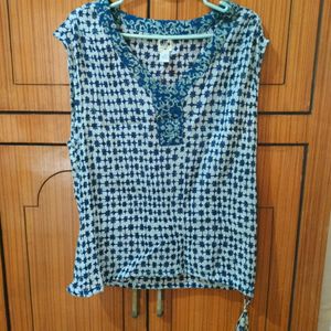 Pure Cotton V-neck Formal Top