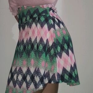 Multicolored Short Skirt