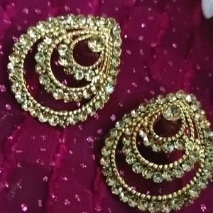 Golden Party Wear Earrings