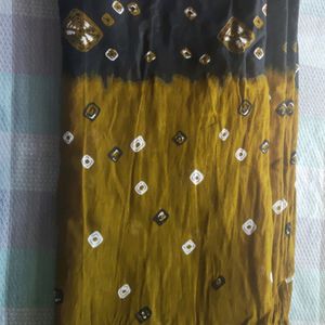 Pure Cotton Bandini Print Saree