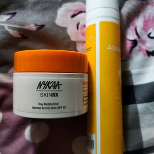 NYKAA CREAM AND AQUALOGICA SUNSCREEN