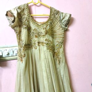 Golden Anarkali Gown