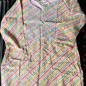 Multicoloured stripped kurta