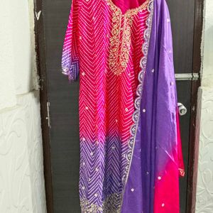 New Unused Chinnon Resham Work Suit