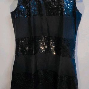 Black Sequin Party Dress