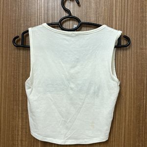 NEW YORK Sleeveless White T-shirt