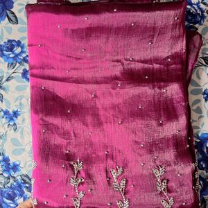 Tissue Silk Purple Saree