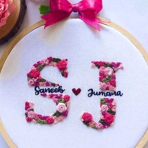 Couple Initial Letter Hoop