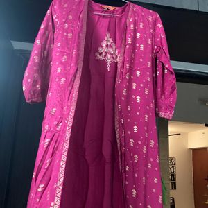 Magenta Layered Kurta