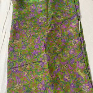 Green Purple Dishan Crepe Saree