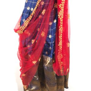 Navy Blue&Red Ethnic Set(Girl’s)