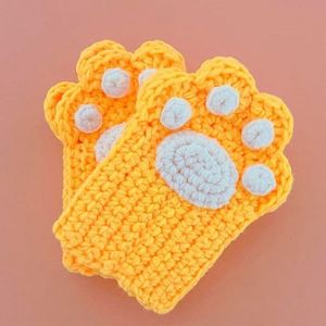 Crochet Catpaw Fingerless Gloves