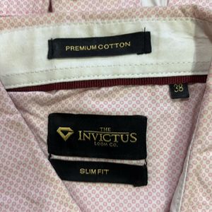 Invictus Pink Formal Shirt Slim Fit