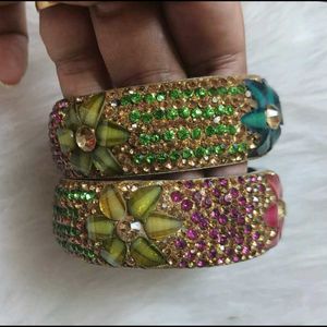 Brass Multicolour Kada Set