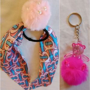 Combo Of Keychain and Hair Band