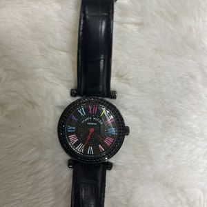 BLACK STUDDED WATCH