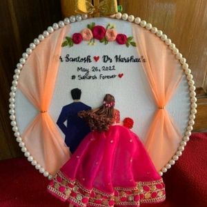 Wedding Theme Embroidery Hoop